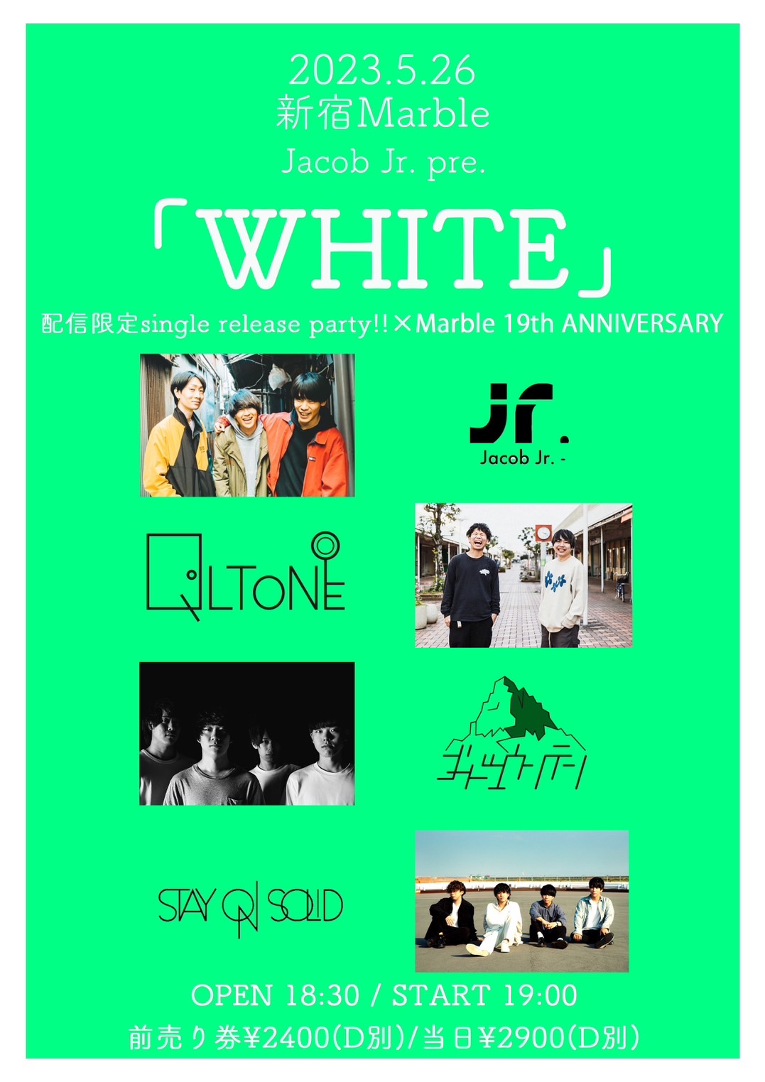 Jacob Jr. pre.配信限定single release party!!「WHITE」- Marble 19th ANNIVERSARY -