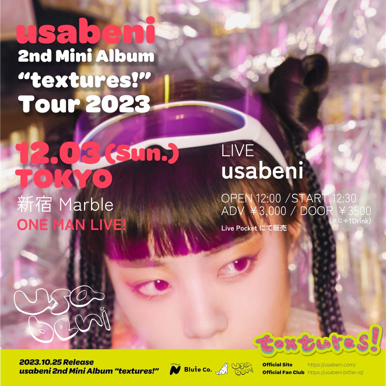 usabeni 2nd Mini Album ”textures!” Tour Final in TOKYO